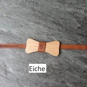Holzfliege aus Massivholz und Echtleder Individuallisierung
