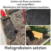 Grabbohle (statt einem Grabkreuz)