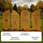 Grabbohle (statt einem Grabkreuz)