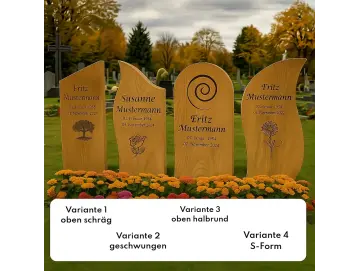 Grabbohle (statt einem Grabkreuz)