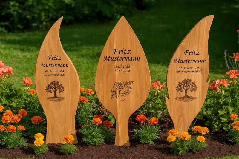 Grabbrett (statt einem Grabkreuz)
