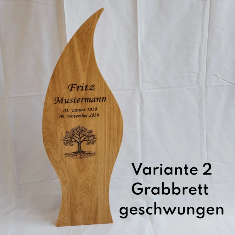 Grabbrett (statt einem Grabkreuz)