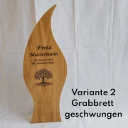 Grabbrett (statt einem Grabkreuz)