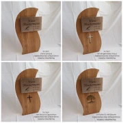 Grabstein aus Holz S-Form