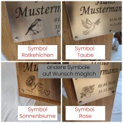 Grabstein aus Holz schräg