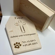 Haustiersarg, hochwertige Ausführung aus Massivholz