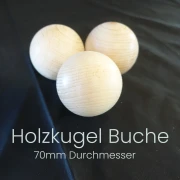 Holz-Kugel in Buche 70mm