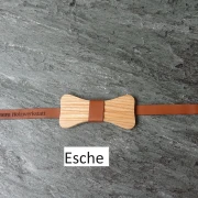 Holzfliege aus Massivholz und Echtleder Individuallisierung