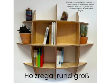 Holzregal Rund Groß in Schichtholz Birke