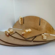 Holzregal Rund in Schichtholz Birke