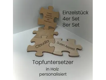 Untersetzer als Puzzle personalisiert