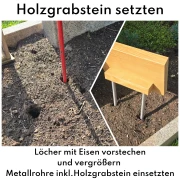 kleiner Grabstein aus Holz